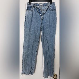 PacSun high rise sized 28 Jean with distressed ankle
